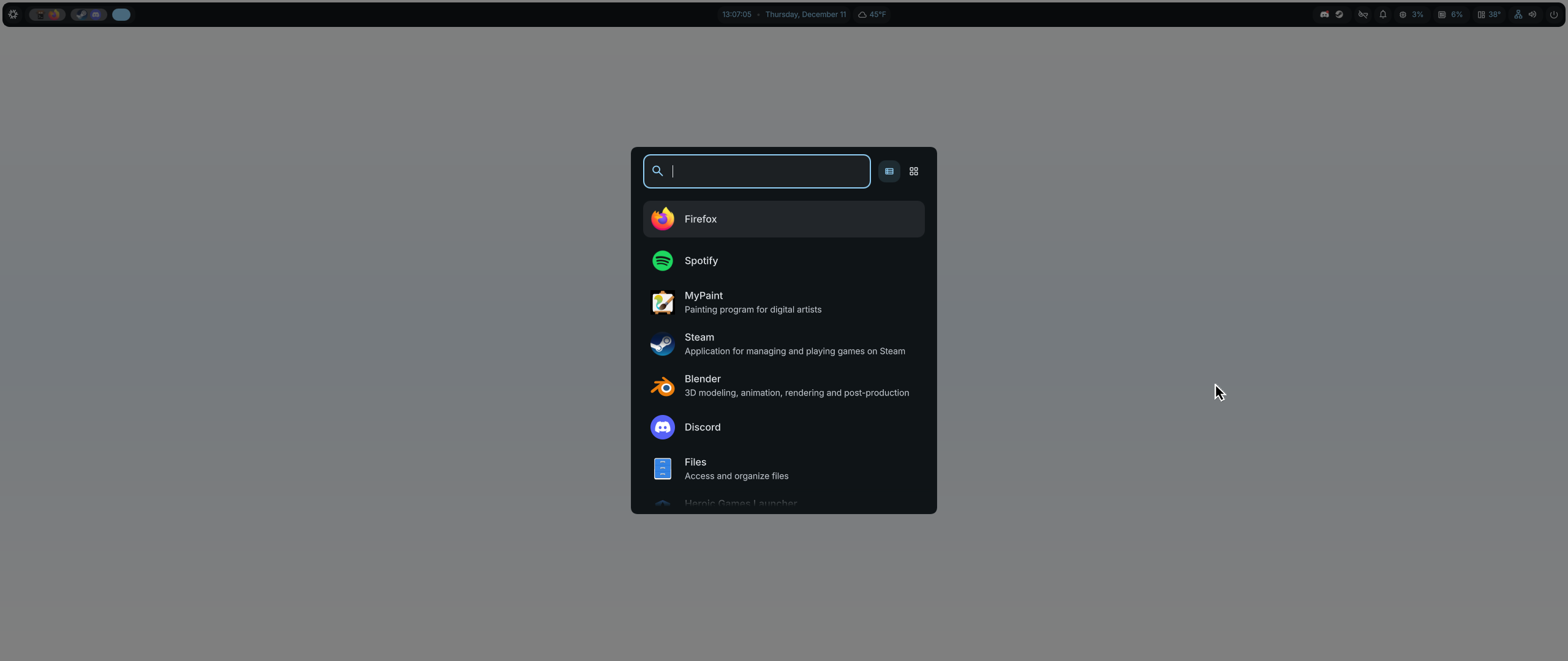 Application Launcher